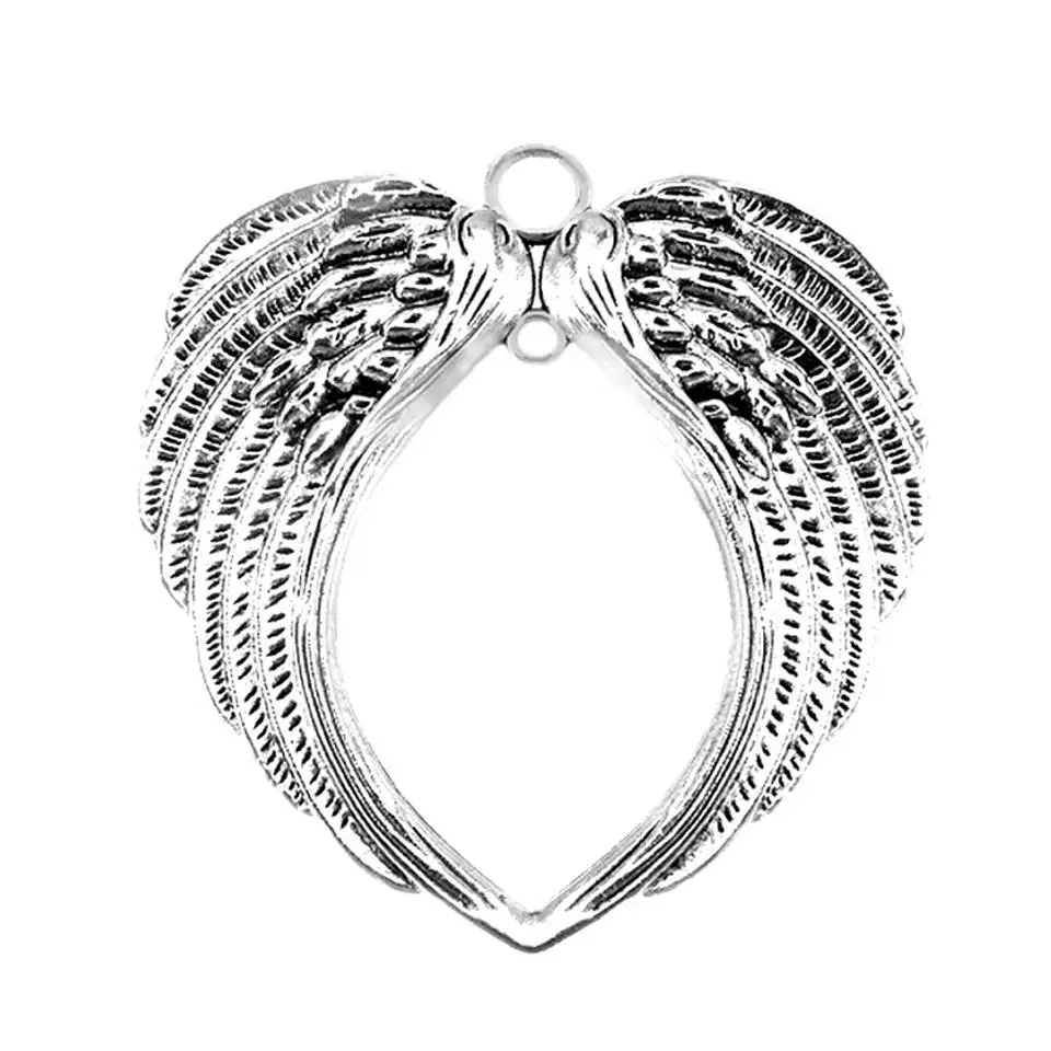 Fashion accessories alloy vintage large angel wings Charms Flying Angel Wings Pendant For Jewelry Making 65*68mm