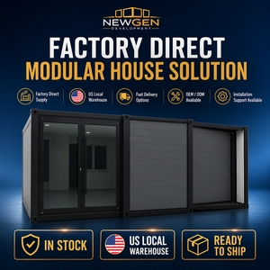 Modern Dark <b>Grey</b> Black <b>Frame</b> Expandable Container House EPS Sandwich Panel Prefab Modular Home ADU Office Hotel US Warehouse - Product Image 3