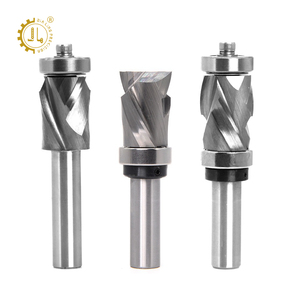 6mmルータービット圧縮青コーティング固体カーバイド圧縮テンプレートベアリング圧縮スパイラルフラッシュトリムルータービット - Product Image 2