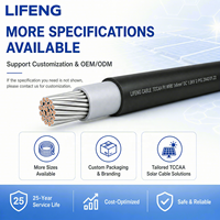 Cable Solar de Doble Núcleo TCCAA TUV 2 PfG 2642 1500V DC, Cable Fotovoltaico de Aleación de Aluminio de 2x10mm2 para Sistemas de Energía Doméstica y de Autocaravanas