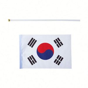 ธงชาติเกาหลีขนาดเล็กพกพาสะดวก พร้อมเสา PVC ทนทานต่อการซีดจาง สีสันสดใส - Product Image 4