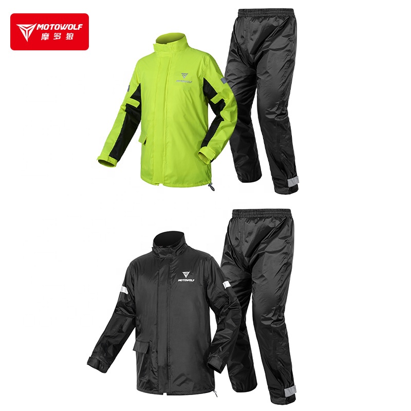 Светоотражающая ветровка Motowolf, Мужская дождевая куртка, мотоциклетный дождевик, дождевик, водонепроницаемый с шляпой
