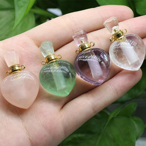 ריפוי גביש שמן אתרי פזור בקבוק צורה לב תליונים, יכול לספק שרשרת - Product Image 2