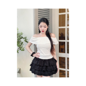 Jupe ample à taille haute décontractée pour femmes, très vendue, 100% coton, fournisseur d'usine au Vietnam, échantillon gratuit - Product Image 4