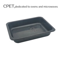 Plateau alimentaire en papier moulé personnalisé rectangle 500ml CPET écologique jetable four à micro-ondes à haute température utiliser une usine de restauration rapide
