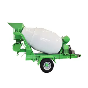 Diesel Engine Used Concrete Mixer Trailer 3Ton Stirring Drum Cement Mixer Tank Container Trailer