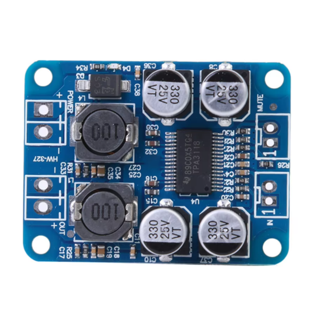 TPA3118 1*60W/30W Digital Audio Power Amplifier Board SOP28 4-8ohm Class D PBTL DC 8~24V Module for Audio/Video Processing