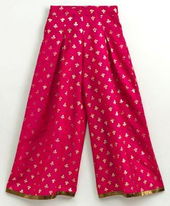 Twisha - Top con hombros descubiertos para niñas, con estampado de Palazzo, color rosa, 100 % algodón, ropa étnica para fiestas infantiles (de 0 a 6 meses y hasta 14 años) - Product Image 2