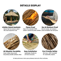 Toiture Synthétique Ignifuge en Chaume de Palmier – Feuilles Artificielles de Palmiers Résistantes aux UV et Imperméables pour Paillotes, Parasols et Toits