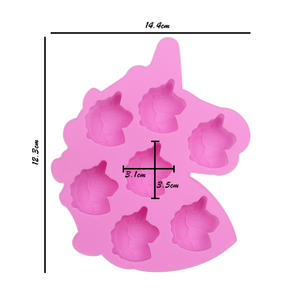 272 usine et stock. Moule silicone cake.3d moule à savon 7 cavités moule à chocolat en silicone en forme <span class=keywords><strong>de</strong></span> <span class=keywords><strong>licorne</strong></span>, moule à gâteau - Product Image 6