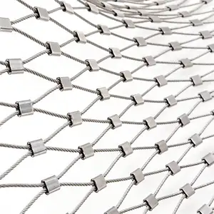 Strand Wire Rope Ferrule Mesh 1.5mm Handrail Decoration X-Tend Stainless Steel Rope Zoo Animal Diamond Mesh Net Fence