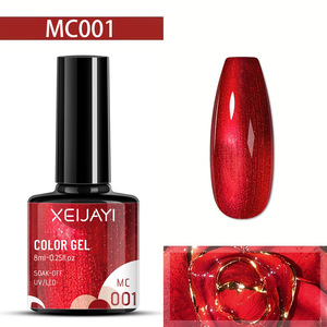 Vernis à ongles en gel métallique rouge/vert de Noël 7 couleurs 8 ml, vernis à ongles métallique à effet miroir longue durée - Product Image 3