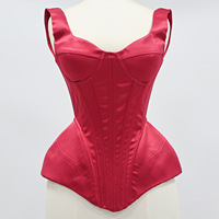 Haut corset en satin pour femme, personnalisé en usine OEM, avec bretelles larges, décolleté cœur et armatures, idéal pour les soirées et bals de promo