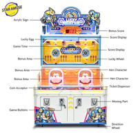 STARAMUSE Machine d'arcade sportive pour parc d'attractions, version anglaise, 2 joueurs, avec lumières clignotantes, à monnayeur, boîtier en bois, pour adultes et enfants, usage intérieur