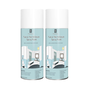 Paquete de 2 azulejos de bañera de <span class=keywords><strong>aerosol</strong></span> blanco, pintura de <span class=keywords><strong>Aerosol</strong></span>, Kit de acabado de azulejos de bañera de cerámica, papel tapiz de baño, encimera DIY <span class=keywords><strong>para</strong></span> cerámica - Product Image 1