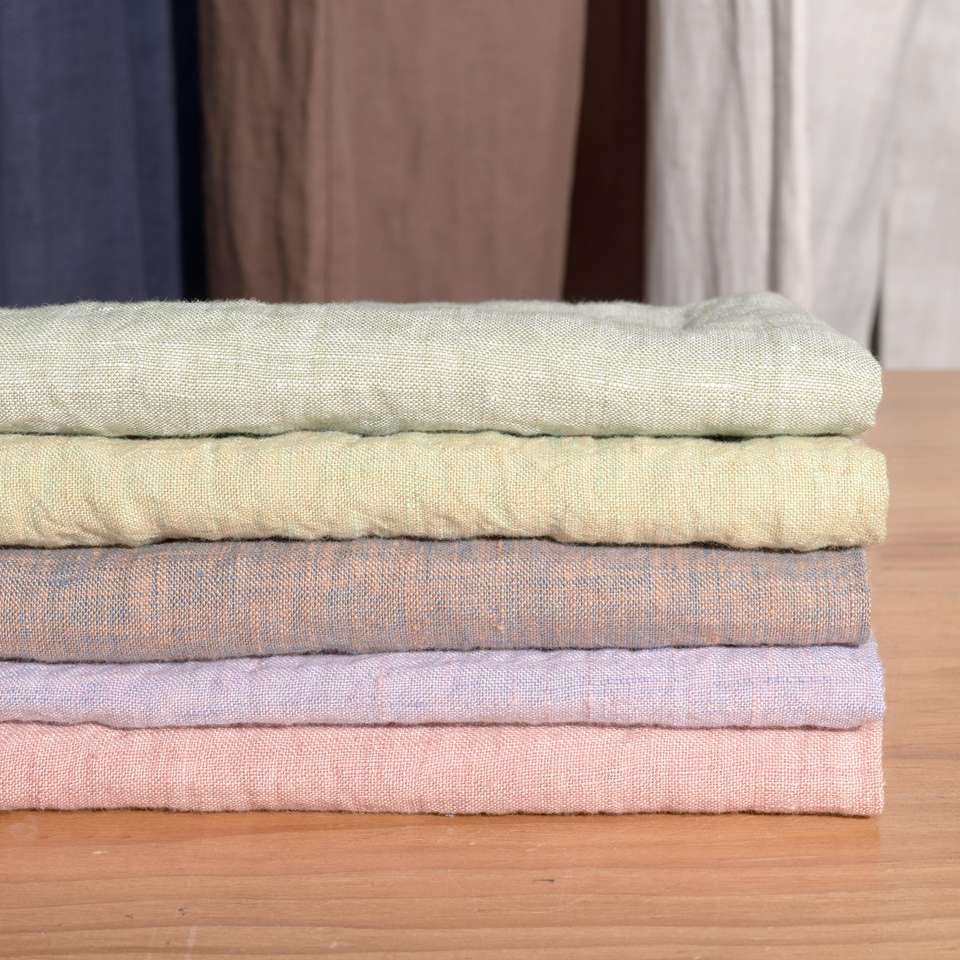 Eco-friendly Fabric Natural Linen Fabric 100% Yarn Dyed Linen Shirt ...
