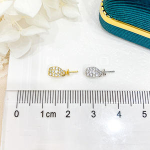 Pendentif en argent S925 avec perles rondes de 9 à 12 mm, support de collier de mode DIY, collection de perles en vrac 30781, accessoires - Product Image 3