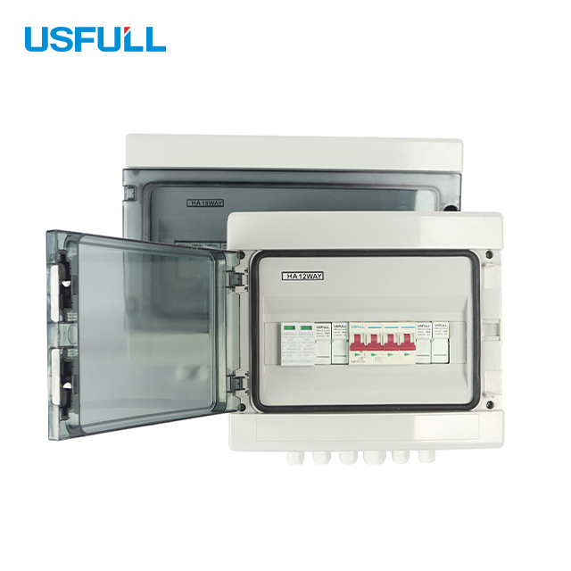 USFULL 1000V PV String Combiner Box 4 Input 1 Output Junction Box for on / Off Grid Solar Panel System PG CONNECTOR