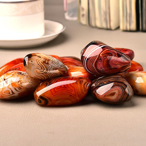 Agata cade all'ingrosso pietra di agata di onice nero naturale lucidatura pietra burattata di onice nero - Product Image 3