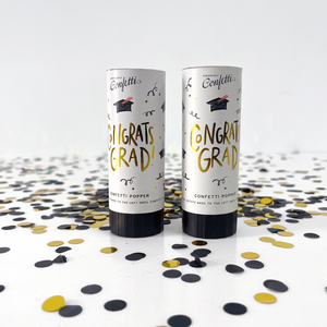 Handheld Metallic Gold Confetti Party Popper Canhões Festivais Festivais para Graduação Temporada Celebração & Spray - Product Image 3