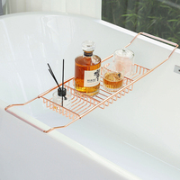 Étagère de rangement réglable antirouille pour salle de bain, organiseur de douche, support de tablette pour baignoire, plateau de douche pour spa