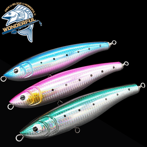 Venta <span class=keywords><strong>al</strong></span> por mayor 175mm 70g duro realista agua salada pesado surfista gran <span class=keywords><strong>juego</strong></span> fundición larga curricán madera lápiz señuelo - Product Image 2