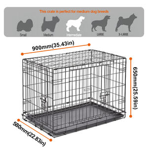 Cages pour chiens empilables en acier inoxydable Ventes directes d'usine Cages pour chiens pliables à vendre pas cher - Product Image 2