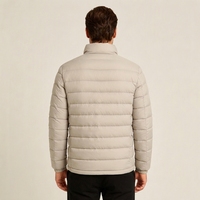 Veste d'hiver matelassée pour homme AQTQ, grande taille, légère, imperméable, coupe-vent, isolée en duvet d'oie, fabricant OEM, logo personnalisé