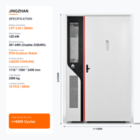 Armoire de stockage d'énergie refroidie par air 125 kW 261 kWh, système de batterie industriel et commercial pour centrales solaires et utilités