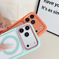 Coque Magnétique pour iPhone 18 17 Pro Max – Fixation Magnétique Puissante, Sensation Mat, Couleurs Contrastées Tendance, Coque Arrière