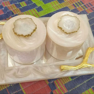 Juego de Recipientes de Resina Premium con Bandeja para Frutos Secos, Almacenamiento en la Cocina y Despensa, y Decoración del Hogar, Precio de Exportación - Product Image 2