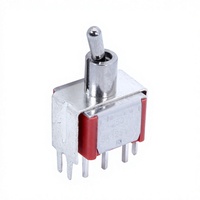 Interrupteur à bascule rond standard DPDT On-Off-On à passage traversant, broches PC en bakélite, intelligent IP11 12mm pour machine d'automatisation