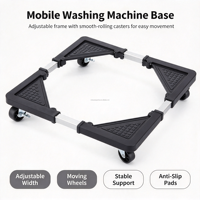 Chariot de transport réglable pour appareils électroménagers, base mobile à roulettes pour meubles, support de rangement pour machine à laver et réfrigérateur