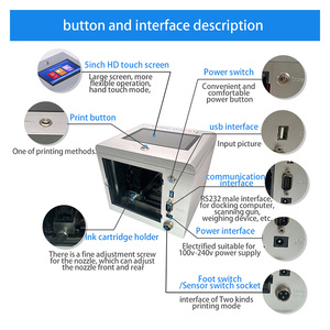 เครื่องพิมพ์เดสก์ท็อป600dpitij เครื่องพิมพ์อิงค์เจ็ทแบบคงที่พร้อมการพิมพ์โค้งสำหรับสินค้าวันที่รหัสชื่อโลโก้ - Product Image 3