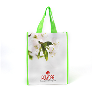 Kişiselleştirilmiş OEM eko dostu RPET saplı alışveriş çantası lamine süpermarket alışveriş çantası geri dönüşümlü 120gsm 140gsm <span class=keywords><strong>PP</strong></span> dokuma çanta - Product Image 5