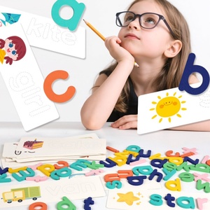 Juguete de Madera con Letras Inglesas para Preescolar, Actividades de Aprendizaje, Ortografía, Juego de Palabras, Rompecabezas para Niños de 5 a 7 Años - Product Image 5