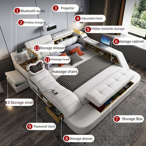 KEHUI-Meuble de chambre à coucher avec cadre de base, matelas en bois, <span class=keywords><strong>meilleur</strong></span> cama para en forma d casa con, meubles de chambre à coucher intelligents - Product Image 2