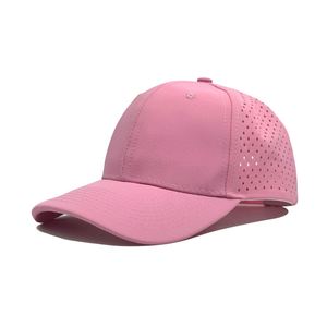 Gorra de béisbol de color liso para hombre, impermeable, de poliéster RPET, con malla perforada a láser y cierre strapback bordado, para comercio exterior. - Product Image 6