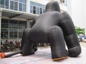 Inflatable Giant Black Gorilla Balloon with Electric Air <b>Pump</b> Sun Resistant & Waterproof for Advertising Events - Product Image 5