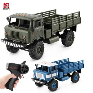 热卖玩具车WPL B-24 2.4G 1/16 RC 4WD军用卡车Russa Gaz 66 RTR带轻型4x4卡车