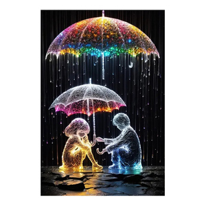 Cristal diamant <span class=keywords><strong>peinture</strong></span> tenir un <span class=keywords><strong>parapluie</strong></span> pour elle <span class=keywords><strong>sous</strong></span> <span class=keywords><strong>la</strong></span> <span class=keywords><strong>pluie</strong></span> bricolage cadeau créatif pour petite amie chambre décoration murale ASF3037 - Product Image 1