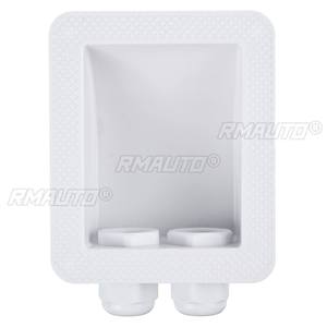 Caja de Conexiones ABS con Doble Entrada de Cable, Caja de Entrada de Cable Doble para Autocaravana, Blanca, con Doble Orificio, Accesorios para RV, Yate y Automóvil - Product Image 5