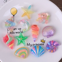 Nouvelles coquilles en résine mignonnes, série étoiles de mer, dos plat, pour scrapbooking, bijoux DIY, accessoires de décoration artisanale