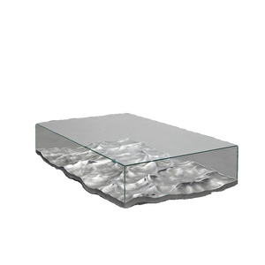 Arte moderna stile Ultra-bianco di <span class=keywords><strong>vetro</strong></span> tavolino <span class=keywords><strong>con</strong></span> acqua ondulazione acrilico Design Mathieulehanneur per soggiorno mobili per la casa - Product Image 1