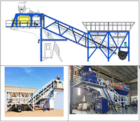 Impianto di Betonaggio Mobile Mini da 60m³/h Direttamente dalla Fabbrica, Impianto Portatile per Calcestruzzo Preconfezionato con Sistema di Controllo PLC Automatico