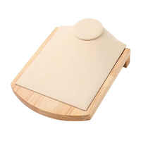 Fadeli FDL000627-6 Présentoirs à bijoux en velours pour vitrine, présentoirs à boucles d'oreilles, beige, en microfibre, taille personnalisable, pour exposition