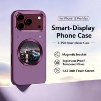 Étui de téléphone avec écran intelligent, écran tactile de 1,52 pouce, support magnétique antichoc, coque de protection pour iPhone 18 Pro Max