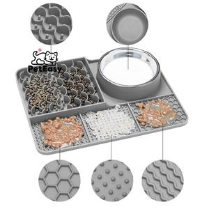 Nouveau anti-dérapant Silicone accessoires pour animaux de compagnie aspiration Anti-étouffement alimentation lente multi-fonctionnel nourriture luxe chat chien bol tapis - Product Image 1