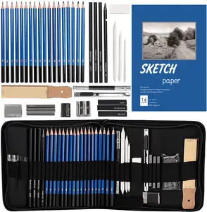 Drawing Sketching Set Professional Art Pencils With Sketch Graphite Charcoal Pencils Bag Eraser Art Kit For Artist Student