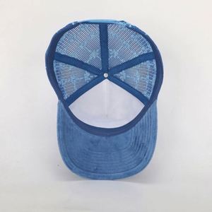 Gorra Deportiva Personalizada al por Mayor para Hombre y Mujer, Gorra Trucker de 5 Paneles con Logotipo Bordado, Gorras con Cierre a Presión de Malla, Gorra Trucker de Terciopelo - Product Image 6